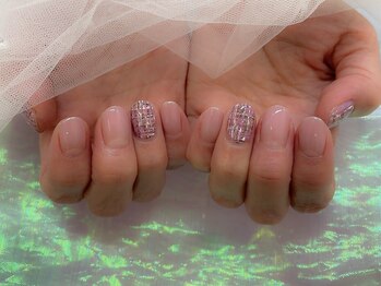 ツイード＋ちょい足しラメライン