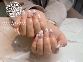 リボンフレンチネイル