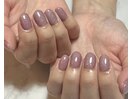 キラキラワンカラーネイル♪