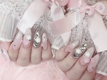 モカ 京橋(moca)/【AkariI】ちゅるんバラネイル