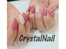 クリスタルネイル イオンモール広島府中店(CRYSTAL NAIL)/パール×うめつくし