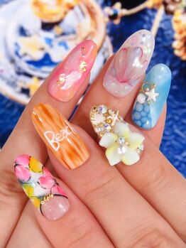 カラーズ 浜松店(colors)/リゾートキュートネイル(*^^*)