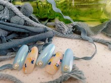 ネイルサロン&スクール ジーナ(GINA)/オーロラでつやつや押し花ネイル