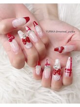 モナールアンド(MONNAL&)/レース柄リボンネイル