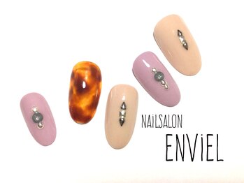 ネイルサロンアンヴェール(ENVIEL)/べっ甲デザイン