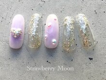 サロンストロベリームーン(Salon Strawberry Moon)/チークビジューネイル　8980円