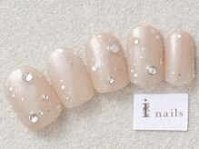アイネイルズ 三宮店(I nails)/シンプルストーン￥6500