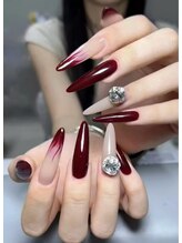 クイーンネイル 新宿(Queen nail)/長さ出し　デザイン