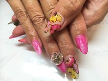 ネイルケアサロンエルミタージュ/フラワースカルプネイル