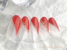 ネイル シーグラス(nail seaglass)/斜めフレンチ☆