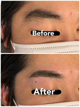 メンズ シャンティ(Men s SHANTI)/【20代男性】眉毛　Before/after