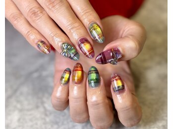 アグア 高円寺(Agua.)/ホリデーチェックネイル