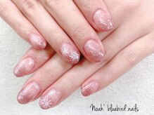 ノアブルーバードネイルズ(Noah' bluebird .nails)/雪の結晶・ラメグラデ
