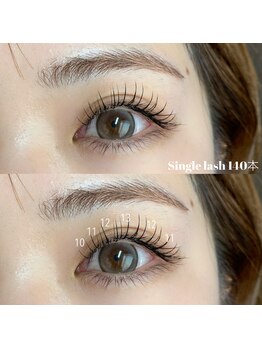 マイショウ ヘアラウンジ アイ 久喜店(My Show Hair Lounge -Eye-)/シングルラッシュ★140本