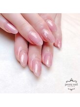 ピオニーネイル(peony nail)/パール入り上品シンプルデザイン