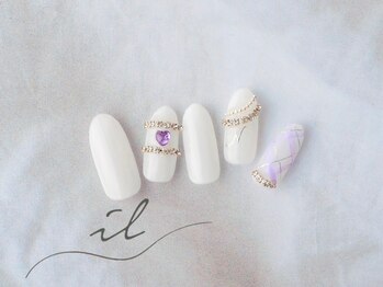 イル 神戸店/チェック×推し活ネイル