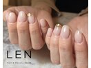 シンプルアクセントネイル