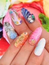 カラーズ 浜松店(colors)/クール×キュートサマーネイル♪