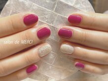 サロン ド メルシー(Salon de MERCI)/１本ラメnail☆