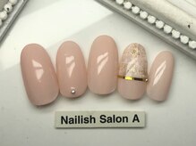ネイリッシュサロン エー(Nailish Salon A)/シンプルツイードネイル