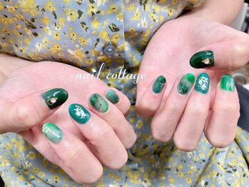 ネイルコテージ 新宿南口店(Nail cottage)/緑ネイル