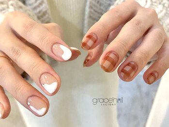 グレースネイルファクトリー(grace'nail factory)/ギンガムチェックネイル