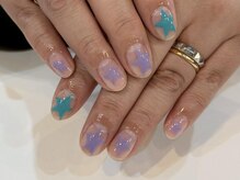 アイネイルズ 梅田店(I nails)/手描き星ネイル