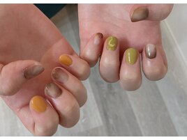 オレンジとピスタチオカラー