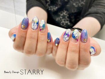スターリー(STARRY)/フラワー ブルー 梅雨 囲み