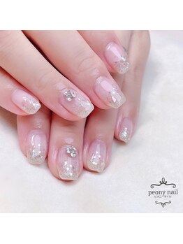 ピオニーネイル(peony nail)/クリア　フラッシュネイル