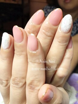 ノワール ネイルアンドスクール(Noire)/★ワンポイントマーブルネイル★