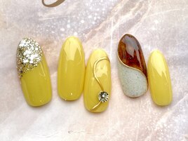 イエロー×べっ甲