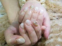 シュガーネイル(sugar nail)/ホワイトクリスマスネイル