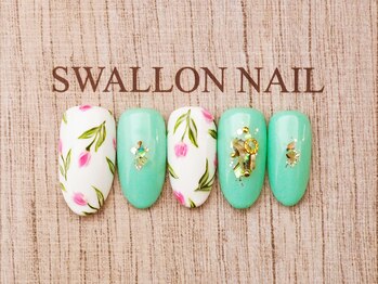 スワロンネイル(SWALLON NAIL)/３・４月定額ネイル