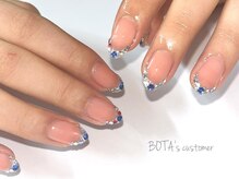 ボタネイル 近鉄布施駅前店(BOTA NAIL)/ガラスフレンチネイル/上品