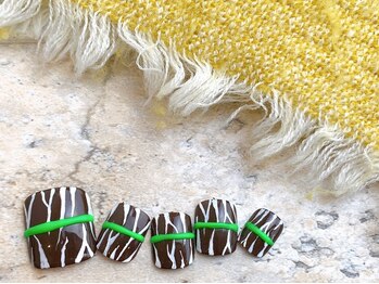 ネイルサロン&スクール ジーナ(GINA)/個性派☆ゼブラ柄ネイル