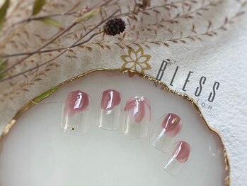 ネイルアンドアイラッシュサロン ブレス 長町南駅店(BLESS)/ふんわり塗りかけフラワー＊