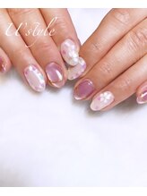 ユーズスタイル(U’style)/桜ホワイトネイル