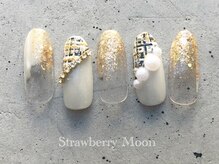 サロンストロベリームーン(Salon Strawberry Moon)/ツイードビジューネイル　8980円