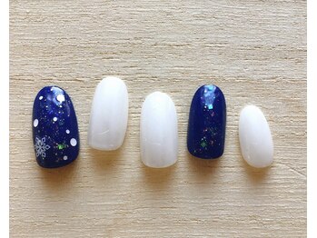 ココルポ 京橋(COCORUPO)/雪の結晶ネイル