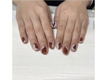 プティットスリール アイラッシュ 豊田店(Petit Sourire Eyelash)/濃いめのべっこうネイルにアート