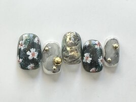 ヴィンテージフラワーネイル