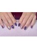 950色から選べる♪美フォルム ]2色カラーネイル デザインなし長さSまで ¥5380