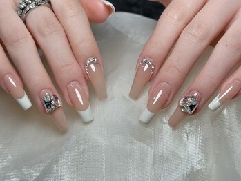 Best Nail 銀座店【ワンホンネイル・スカルプ・パラジェル・上品ジェルネイル】/長さ出しシンプルデザイン