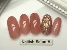 ネイリッシュサロン エー(Nailish Salon A)/シンプルミラーネイル