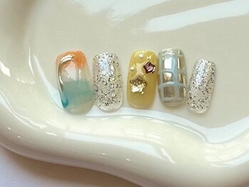 アイネイルズ 天神今泉店(I-nails)/涼しげポップネイル