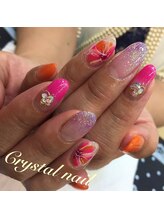 クリスタルネイル ゆめタウン博多店(CRYSTAL NAIL)/フラワーアートネイル