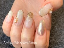 レイ ネイルアンドセレクトショップ(Lei Nail&Selectshop)/《ミラー×大理石風ネイル》