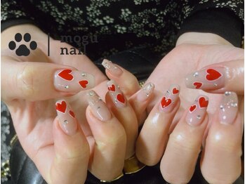 モグネイル(Mogunail)/ハートネイル/秋ネイル