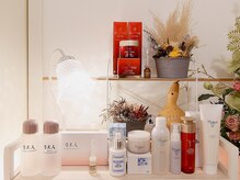 ビューティーアンドリラクゼーションサロン ブルートパーズ(Blue topaz)の雰囲気（高品質のプラセンタ化粧品や敏感肌用化粧品を使用しています）